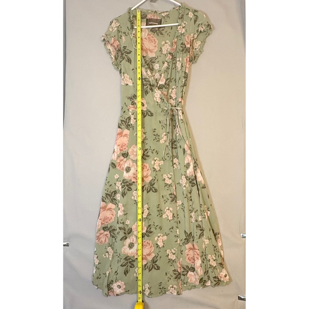 Reformation Gwenyth Midi Wrap Dress Athena Romantic Floral Print Green Pink Med - Picture 11 of 14